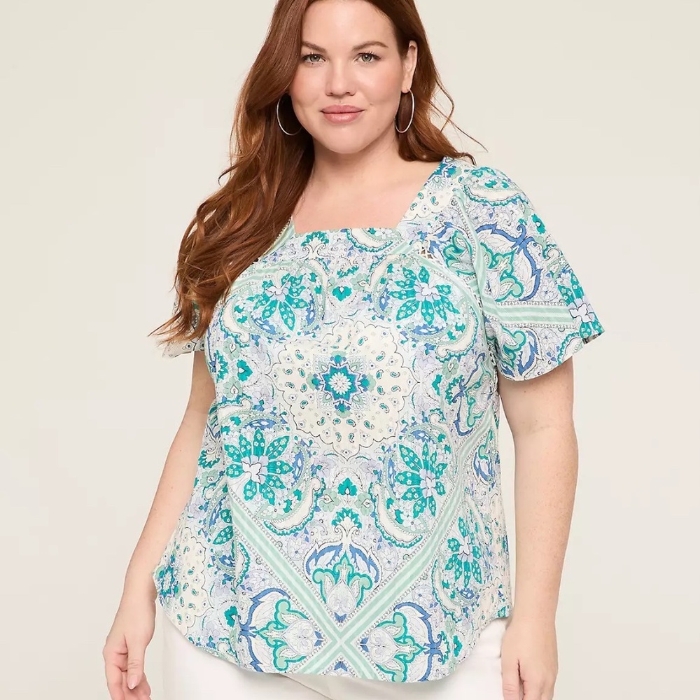 🌸 Classic Peasant Blouse – Multi Paisley 🌸